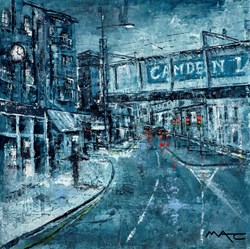 My Favourite Place, Camden Market , London by Mark Curryer - Original Mixed Media on Board sized 24x24 inches. Available from Whitewall Galleries